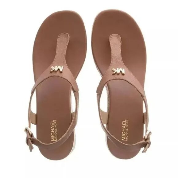 Michael Kors Women’s Laney Thong Wedge Sandal – Size 6 – Brown - Picture 3 of 4